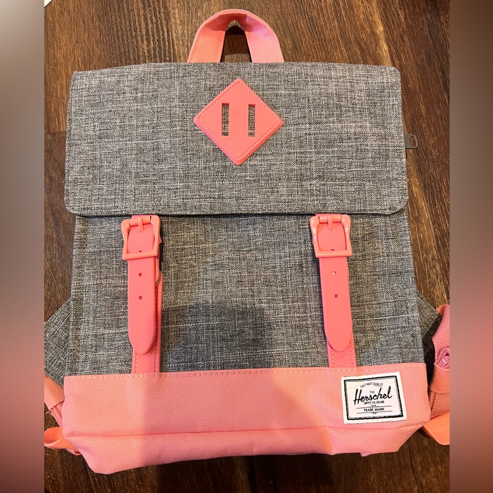 Herschel Grey and Pink Backpack for Kids